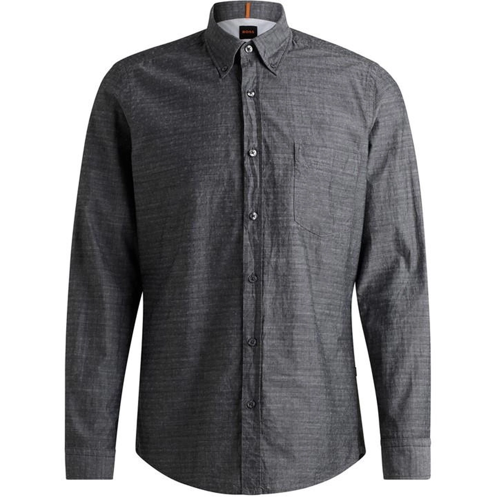 Hugo Boss Rickert Long Sleeve Oxford Shirt - Black